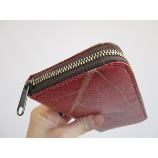 Teakleaf Zip Surround Red Large Wallet Vegan